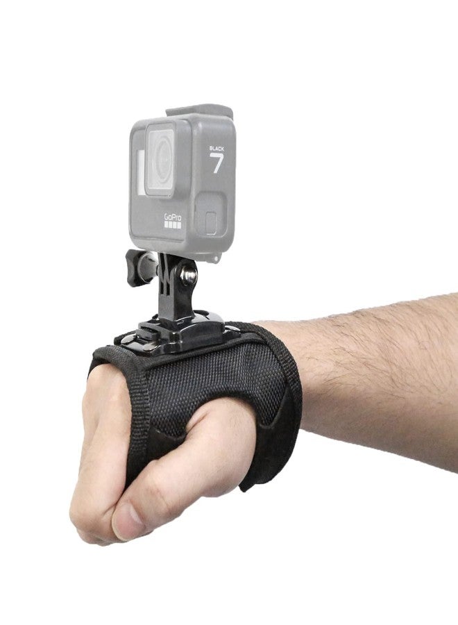 Haoyou 360 Degree Rotating Hand Strap Mount, Compatible with Gopro Hero 11 10 9 8 7 6 5 4 3+ 3 Hero 2018 Session AKASO DJI OSMO and Other Action Cameras - Image 1