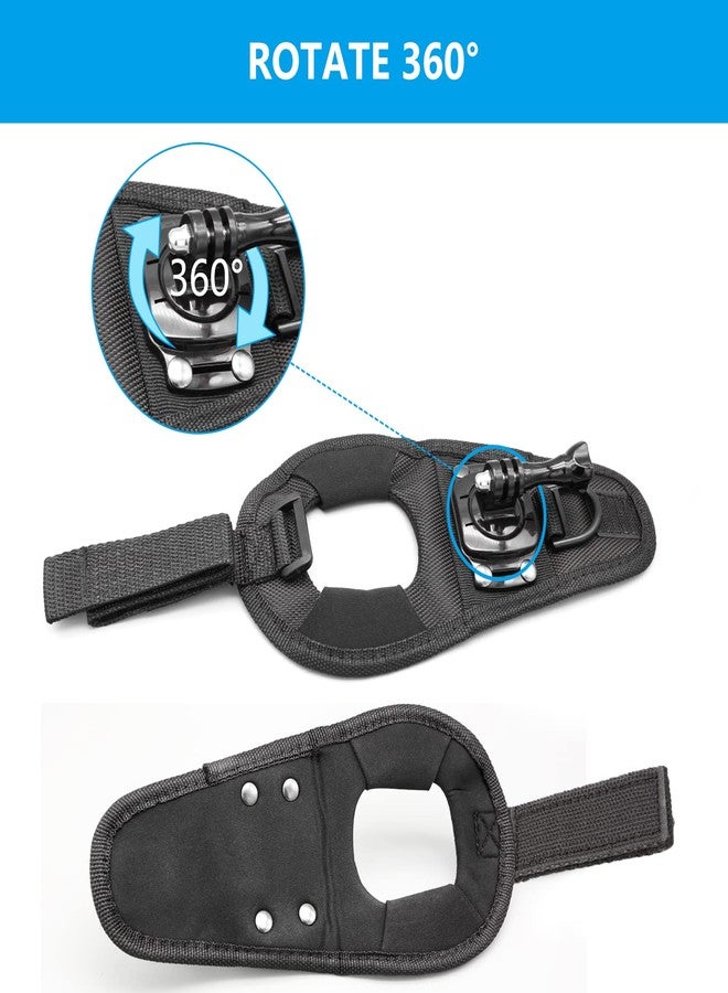 Haoyou 360 Degree Rotating Hand Strap Mount, Compatible with Gopro Hero 11 10 9 8 7 6 5 4 3+ 3 Hero 2018 Session AKASO DJI OSMO and Other Action Cameras - Image 5
