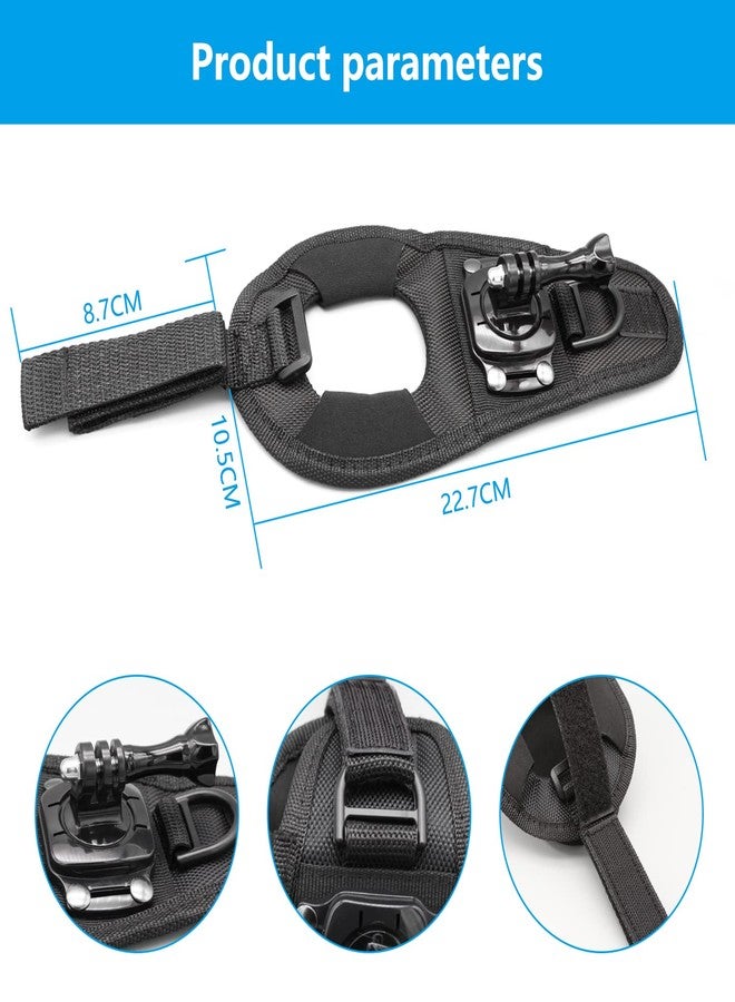 Haoyou 360 Degree Rotating Hand Strap Mount, Compatible with Gopro Hero 11 10 9 8 7 6 5 4 3+ 3 Hero 2018 Session AKASO DJI OSMO and Other Action Cameras - Image 4