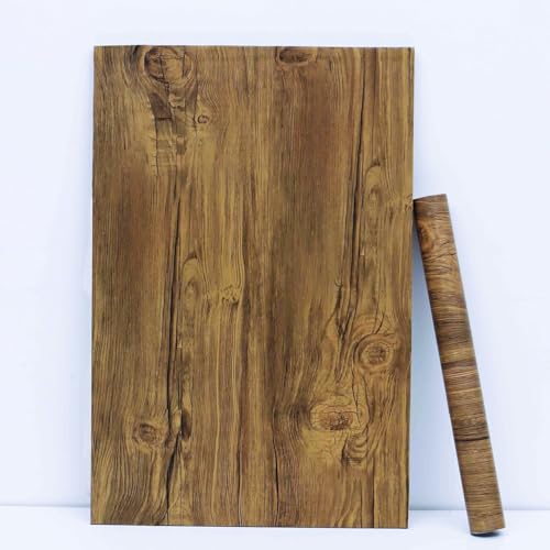 HOME13™ Wooden Wallpaper Self Adheisve Removable Wood Grain Contact Paper Vinyl Decorative Wallpaper for Kitchen Desk Cabinets Shelf Drawers Liner (24 x 72 Inch, Light Brown Wooden_1) - Image 1