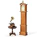 Minamzee 112 Dollhouse Furniture Accessories Set 3Pcs Victorian Miniature Grandfather Clock Vintage Phonograph Round Side Table Mini House Decoration for Living Room Bedroom KitchenHome Office - Image 4