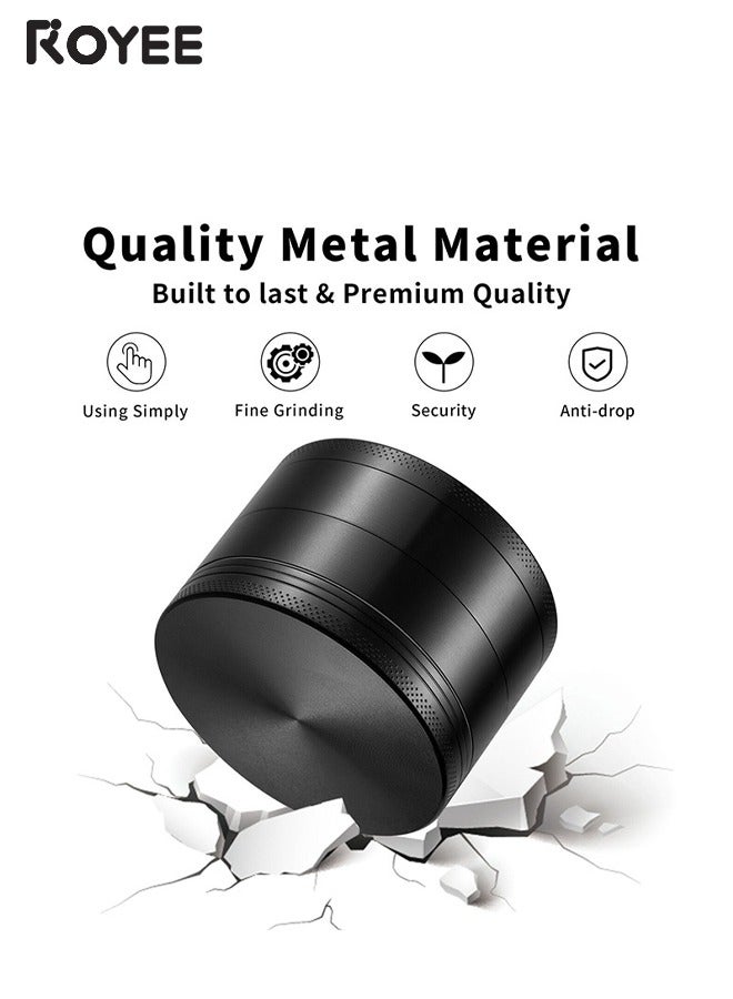 Royee Grinder, Spice Grinder, Zinc Alloy Mills 4cm (Metal Black)  - Image 2