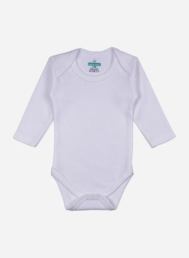 Babies Basic Pack of 3 - Solid Long Sleeves Bodysuit by Styli