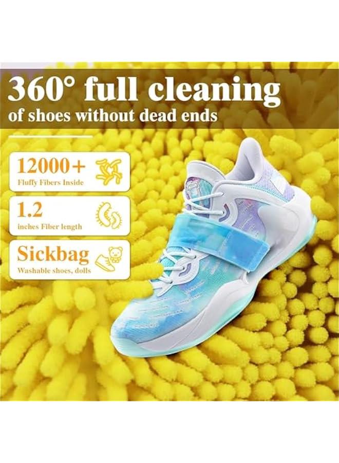 HOOKOR 2Pcs Shoe Washing Machine Bag, Shoe Bag Laundry Shoe Cleaning Bag for Washing Machine Washer and Dryer, Reusable Sneaker Washing Machine Bag for All Shoe Types and Sizes (Yellow) - Image 2