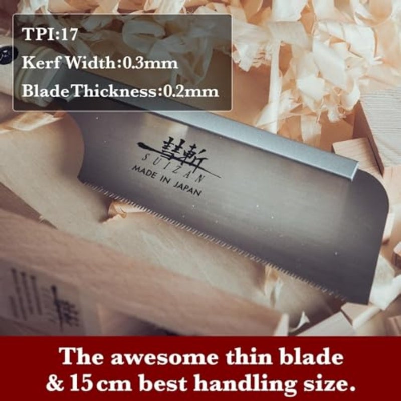 Japanese Dozuki Dovetail Hand Saw Pull Saw Tenon Saw Ultra-fine Crosscut Saw for Cross-Cut, Rip-Cut, Angle Cut Professional Pull Saw for Woodworking Joinery Tenon Furniture Making DIY Tools Fine Wood Cut Miter Sharp Replaceable Blade - Image 4