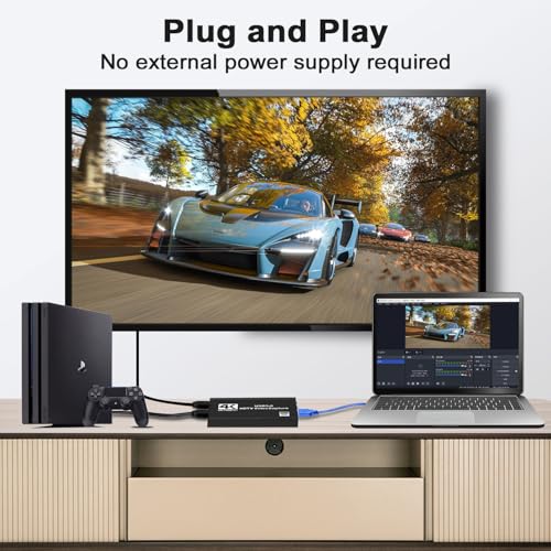 CLLGrocery 4K HDMI Capture Card for Streaming, USB 3.0 Video Capture Device, Full HD 1080P 60FPS Game Audio Video Capture Card for Game Recording, Live Streaming, Broadcasting, Online Meeting,Teaching - Image 4