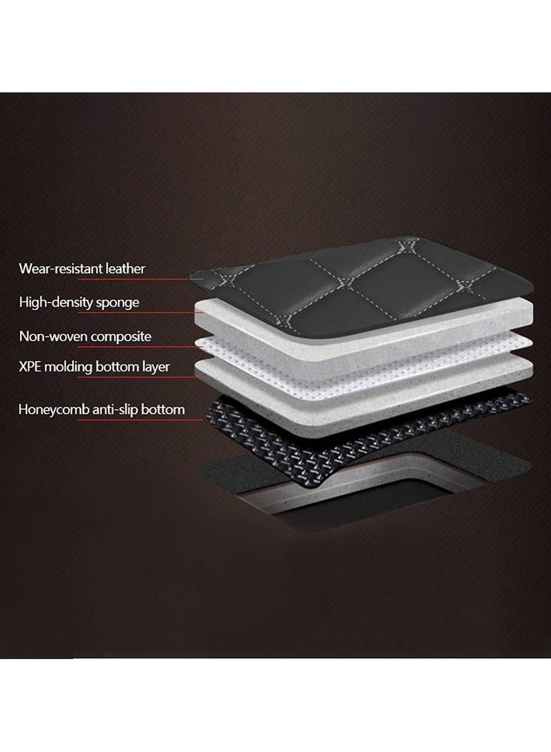 WINCA Car Floor Mats Compatible With Nissan Sunny 2011-2018  PVC Leather Floor Mat Non-slip Foot Mats Weather Color Available (Black) - Image 5