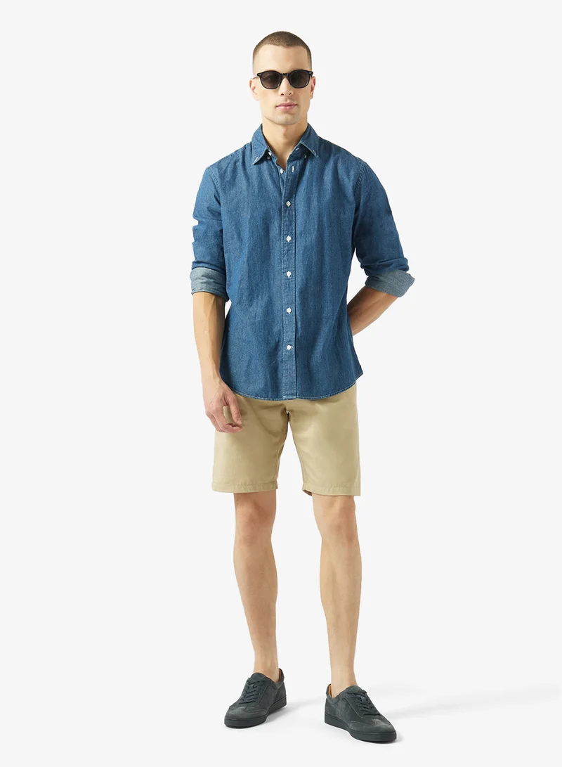 Robert Wood Side button closure shorts