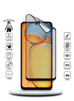 دبليو تيك لهاتف Xiaomi Redmi 13C 4G 2023 / Xiaomi Poco C65 4G 2023 نانو سيراميك كامل الغراء غطاء كامل واقي شاشة مرن غير لامع (MSCNMN) - شفاف / أسود  - Image 2