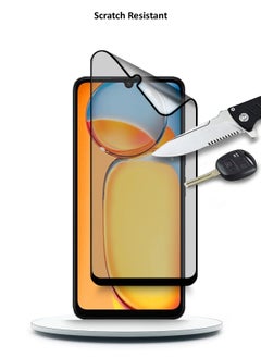 دبليو تيك لهاتف Xiaomi Redmi 13C 4G 2023 / Xiaomi Poco C65 4G 2023 نانو سيراميك كامل الغراء غطاء كامل واقي شاشة مرن غير لامع (MSCNMN) - شفاف / أسود  - Image 5
