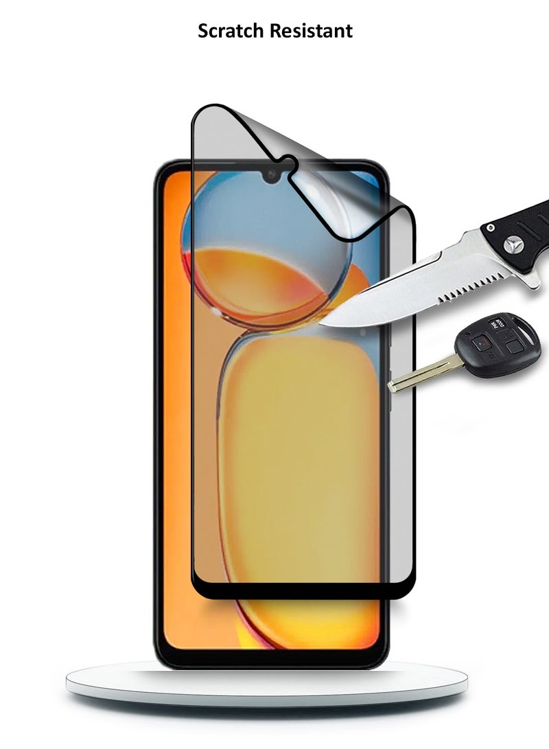 دبليو تيك لهاتف Xiaomi Redmi 13C 4G 2023 / Xiaomi Poco C65 4G 2023 نانو سيراميك كامل الغراء غطاء كامل واقي شاشة مرن غير لامع (MSCNMN) - شفاف / أسود - Image 5