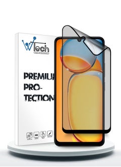دبليو تيك لهاتف Xiaomi Redmi 13C 4G 2023 / Xiaomi Poco C65 4G 2023 نانو سيراميك كامل الغراء غطاء كامل واقي شاشة مرن غير لامع (MSCNMN) - شفاف / أسود  - Image 1