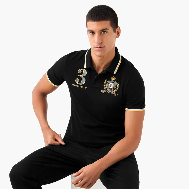 Splash FAV Logo Embroidered Polo T-shirt
