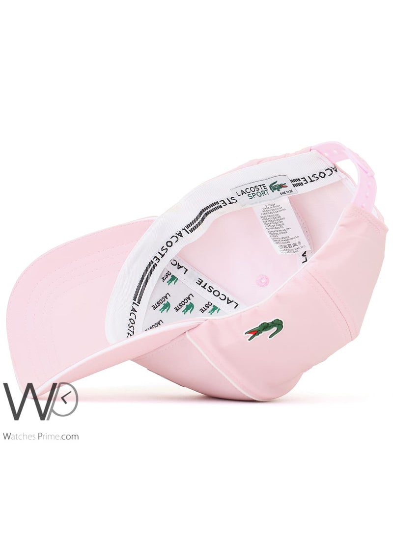 LACOSTE Lacoste Sport CROC Baseball Pink Cap Cotton Hat  - Image 4