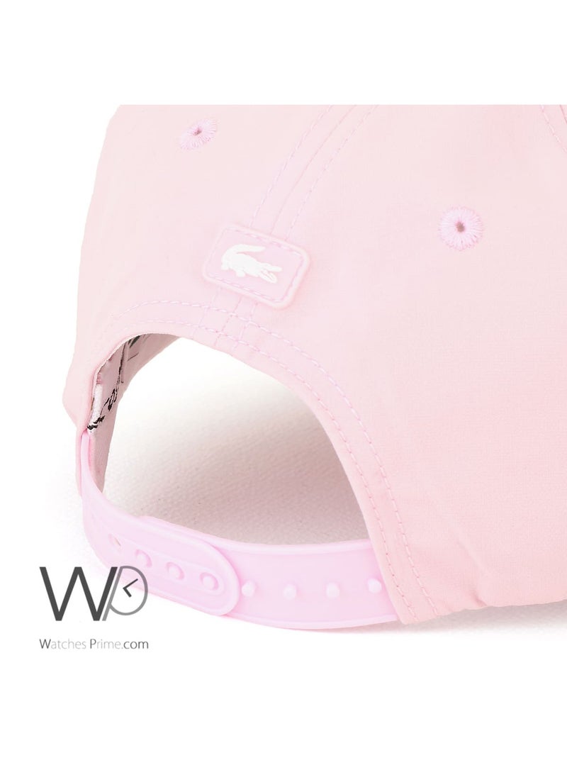 LACOSTE Lacoste Sport CROC Baseball Pink Cap Cotton Hat  - Image 3