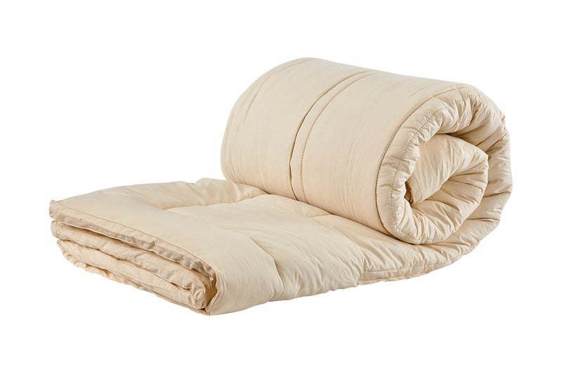 Sleep & Beyond Sleep  Beyond myMerino 100 Organic Merino Wool Topper with Cotton Cover for All Seasons  15 Inch Thick Comfortable and Breathable Topper  Moisture Wicking  Ivory  Twin 39x76 