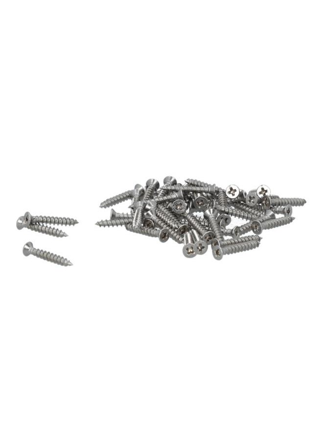 erorex 50-Piece Anti-Rust Threaded Sturdy Stainless Steel Screw Set Silver AW-P-003  - Image 2