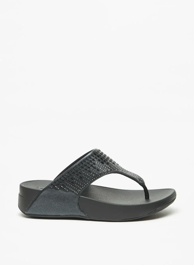 Le Confort Women's Embellished Slip-On Flatform Heeled Sandals Ramadan Collection