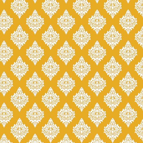 Urban Space Decorative Cotton Cushion Cover Set of 5, 16 inch x 16 inch Cushion Covers for Sofa, Bedroom, Living Room (Motif Mustard, Cushion Cover 40cm x 40cm, Set of 5) - Image 3