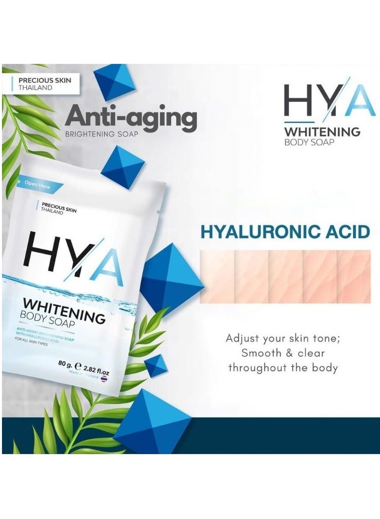 بريشيس سكين صابون تبييض الجسم هيا من بريشوس سكين، 80 غرام - صابون مُشرق ومرطب بحمض الهيالورونيك لبشرة متوهجة - Image 4