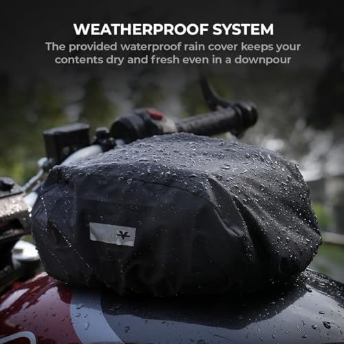 ViaTerra Downtown Magnetic Motorcycle Tank Bag | Easy Access, Shape Retention, External Rain Cover Included | Fits All Metal Tanks - Image 5