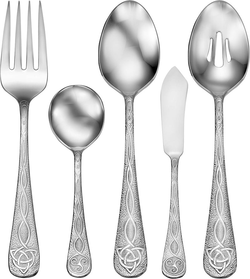Liberty Tabletop Celtic 65pc Flatware Set Service for 12 Silverware Made in USA - Image 2