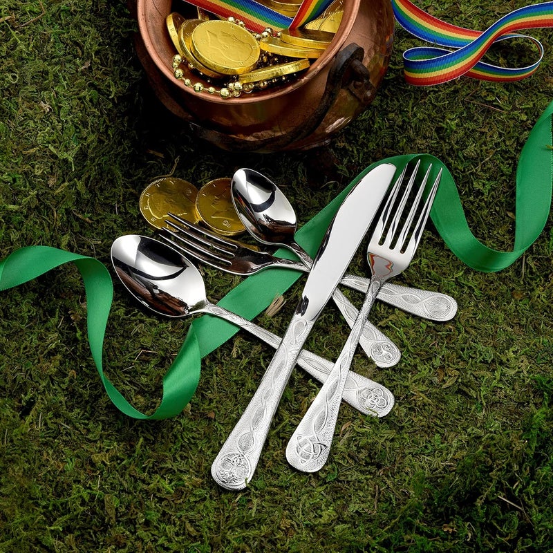 Liberty Tabletop Celtic 65pc Flatware Set Service for 12 Silverware Made in USA - Image 5