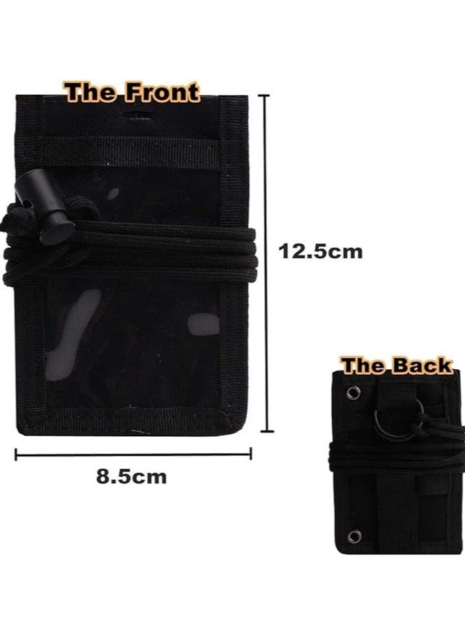 JEEJPV ID holder with hook and loop patch, removable quick tear, key ring and adjustable neck lanyard - Image 3
