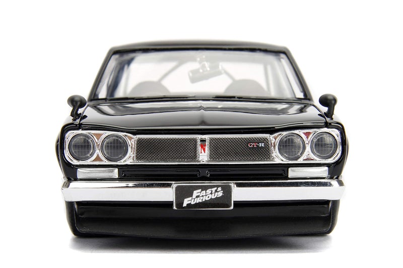 Jada Toys, Metal, Fast & Furious 1:24 Brians's Nissan Skyline 2000 GT-R Die-cast Car, Toys for Kids and Adults (JA99686) , Black - Image 2