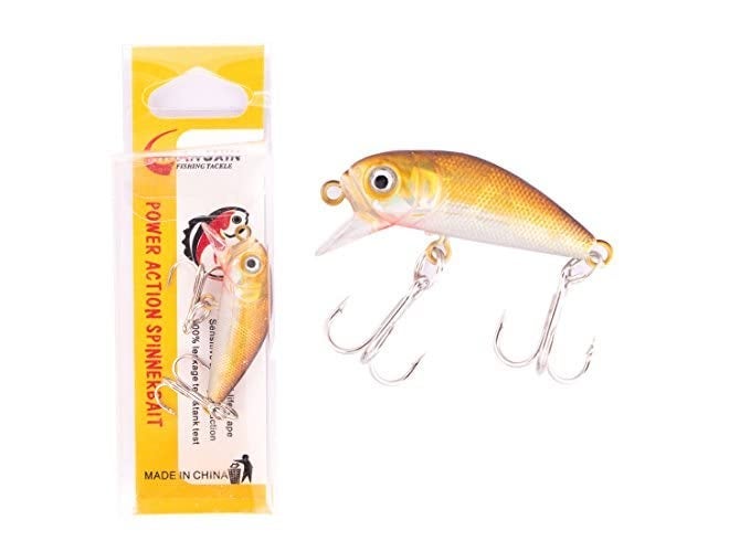 AUF Fishing Artificial Floating Fish, Hard Bait Lures, Crank Bait 1pcs, - Image 1