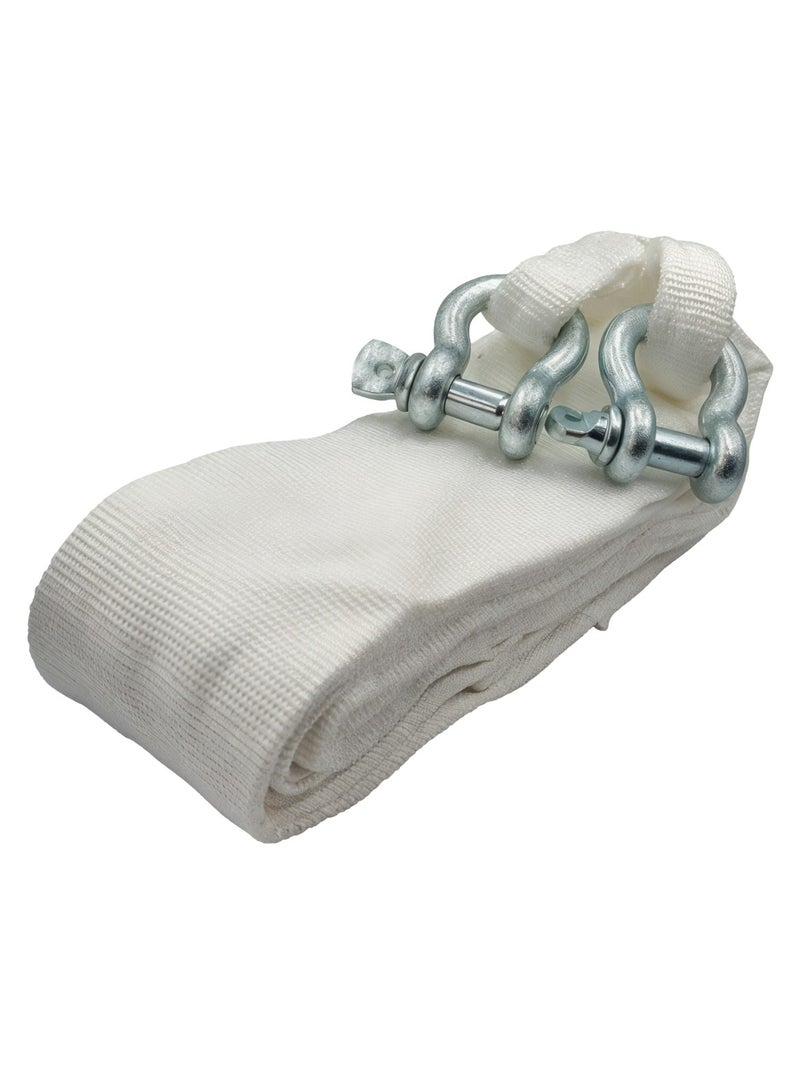 3XR Heavy-Duty Tow Strap 5M – 10,000kg Capacity, 100% Premium Nylon Recovery Rope with Steel D-Shackles for Car, SUV, 4×4 Off-Road, Mud, Snow & Emergency Towing - 5913 - Image 1