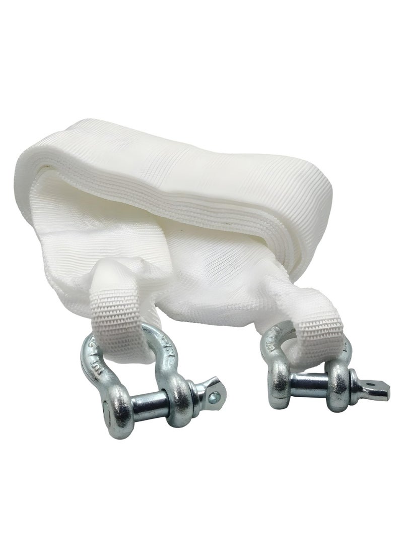 3XR Heavy-Duty Tow Strap 5M – 10,000kg Capacity, 100% Premium Nylon Recovery Rope with Steel D-Shackles for Car, SUV, 4×4 Off-Road, Mud, Snow & Emergency Towing - 5913 - Image 2