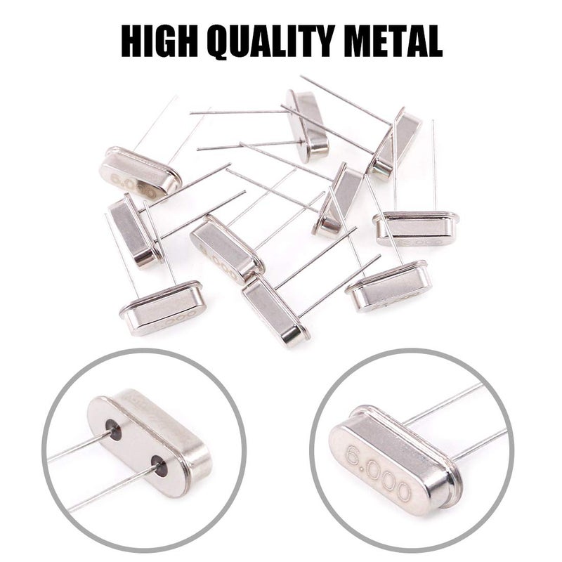 Glarks 60Pcs 10-Values Quartz Crystal Oscillator Resonators Assortment Kit 4MHz, 4.096MHz, 6MHz, 8MHz, 10MHz, 11.0592MHz, 12MHz, 16MHz, 20MHz, 24MHz - Image 4