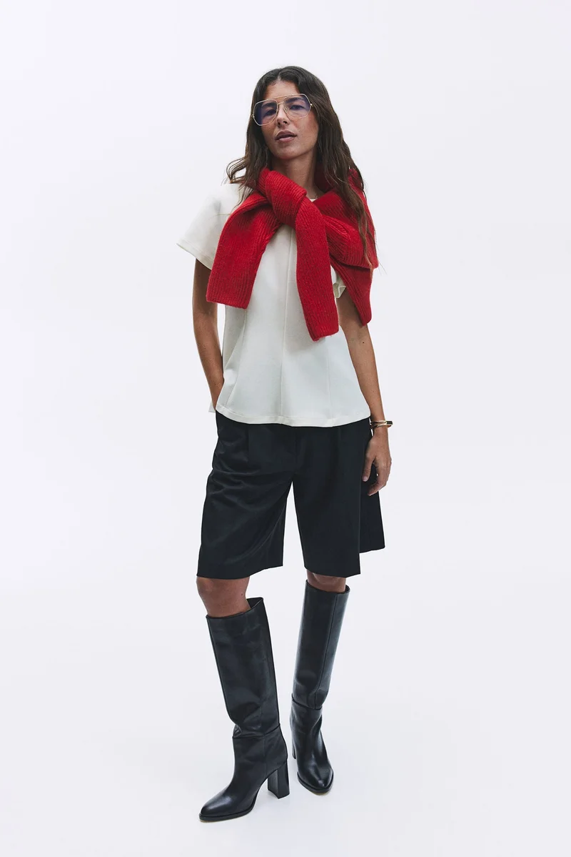 اتش اند ام بلوزة بخصر عملي