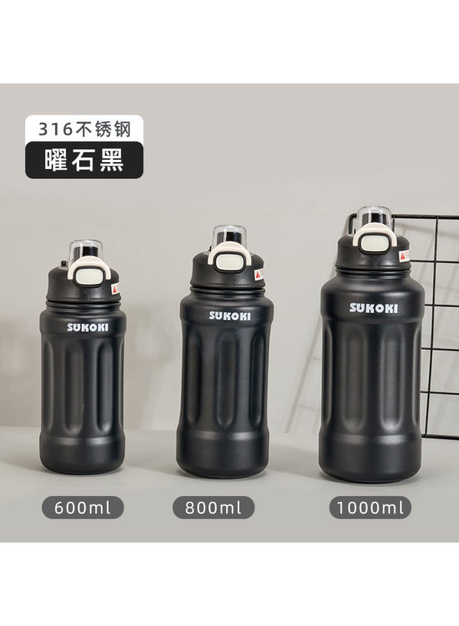 Stone Black New 316 Food Grade Stainless Steel Vacuum Cup High-looking Large Capacity Sports Ton Pot Handle Portable Water Cup