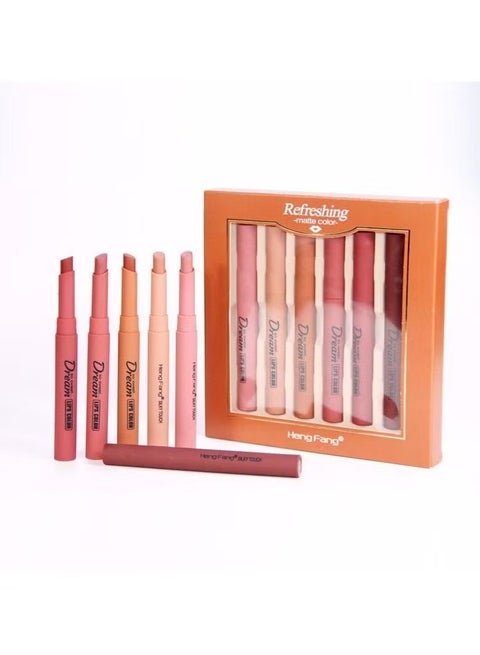 6 Piece Matte Lipstick Set Multicolor