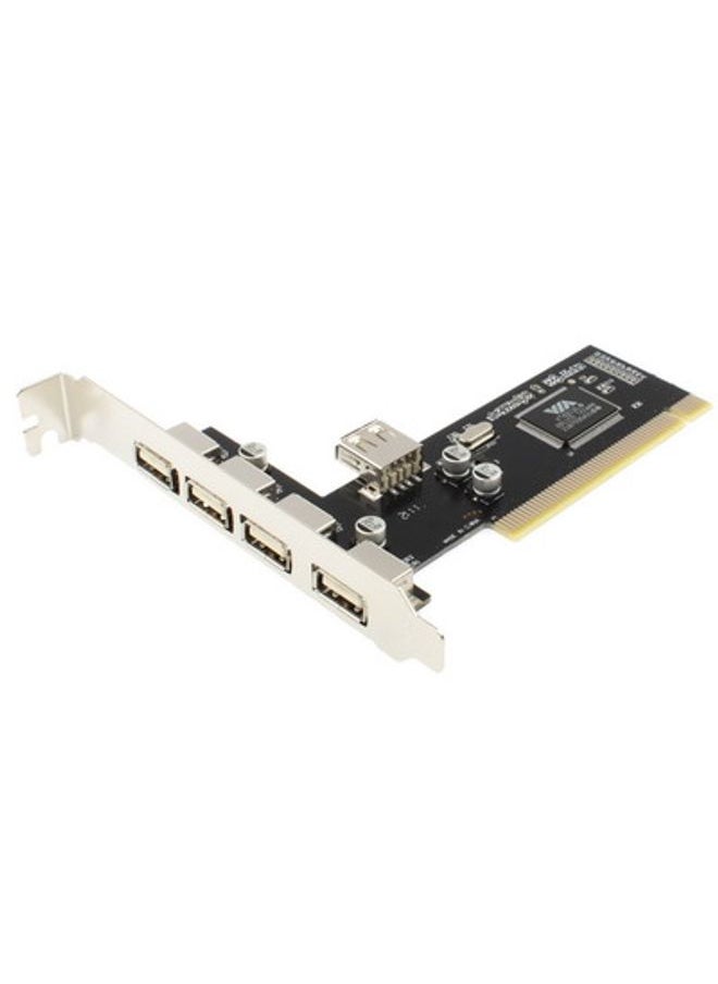 BURAQ USB 2.0 4+1 Ports PCI Card(Black)  - Image 2