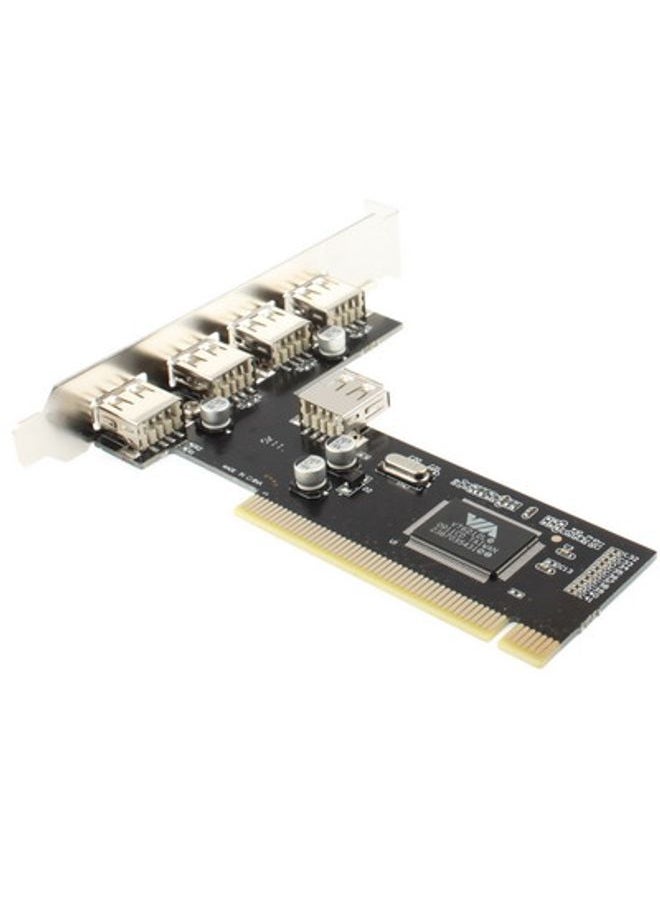 BURAQ USB 2.0 4+1 Ports PCI Card(Black)  - Image 3