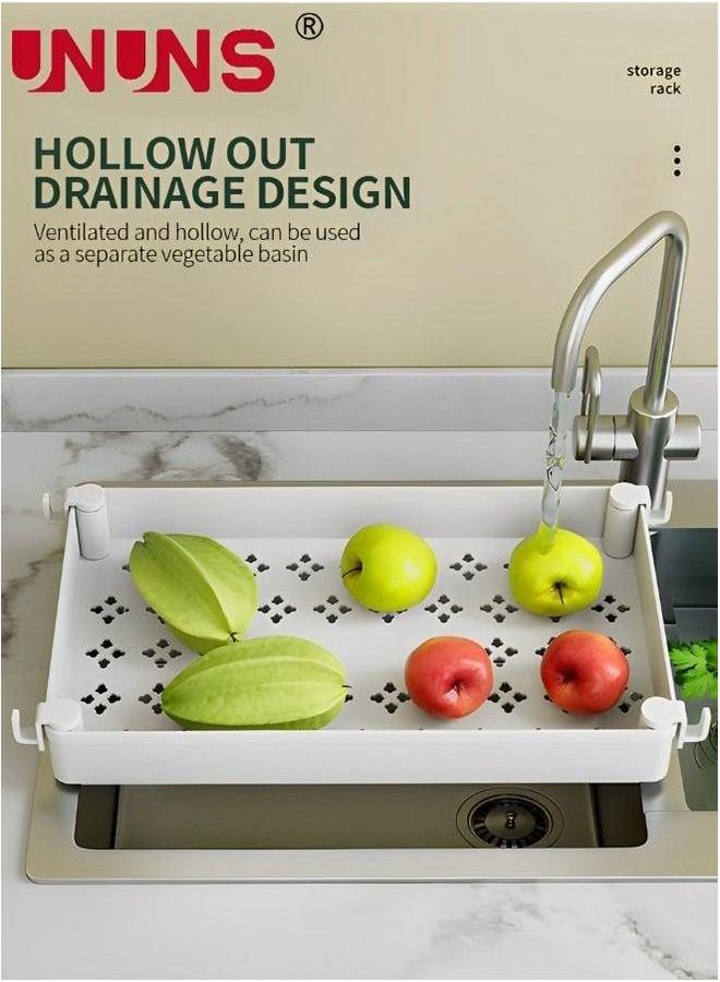 UNUNS 3 Tier Storage Cart,Bathroom Organizer,Mobile Shelving Slide Out Rolling Rack with Wheels And Hooks For Kitchen,Shelf Unit  - Image 2