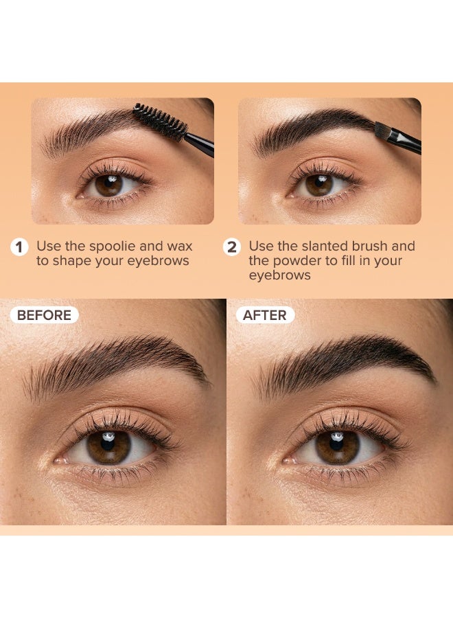 Forever52 Brow Master Kit All-in-One Eyebrow Palette with Powders, Wax, Brush & Tweezers multicolour - Image 3