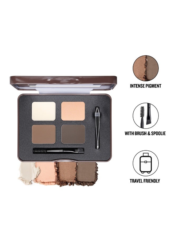Forever52 Brow Master Kit All-in-One Eyebrow Palette with Powders, Wax, Brush & Tweezers multicolour - Image 1