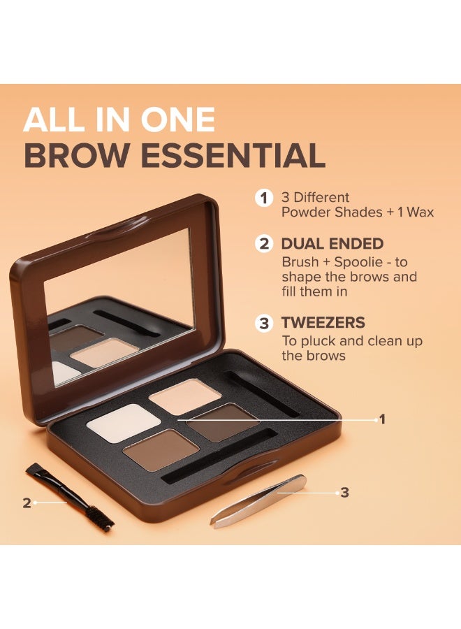 Forever52 Brow Master Kit All-in-One Eyebrow Palette with Powders, Wax, Brush & Tweezers multicolour - Image 2