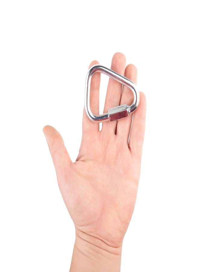 Cateam Set of 5 Carabiners for Ninja Slackline. Triangle Shaped Quick Links for Ninja Slackline. Large 5/16" (M8/80mm) - Image 5
