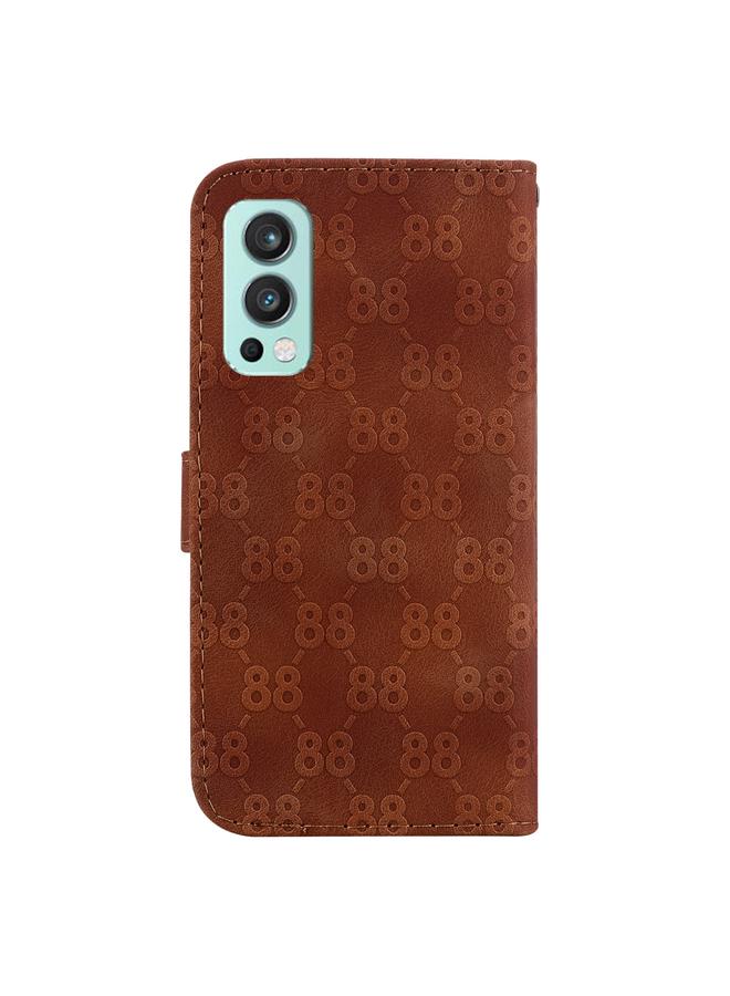 S-TOP Case For OnePlus Nord 2 5G Double 8-shaped Embossed Leather Phone Case - Image 3