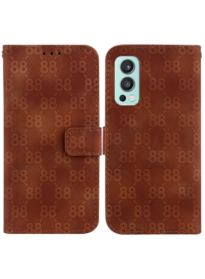 S-TOP Case For OnePlus Nord 2 5G Double 8-shaped Embossed Leather Phone Case - Image 1