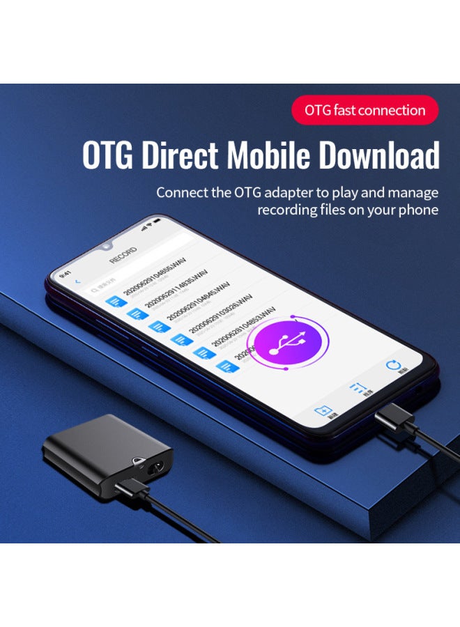 Q63 Compact Magnetic Recording Pen High-definition Noise Reduction Recorder One-click Recording Pen For Students In Class Wholesale-Colors:Black-Capacity:32GB - Image 4