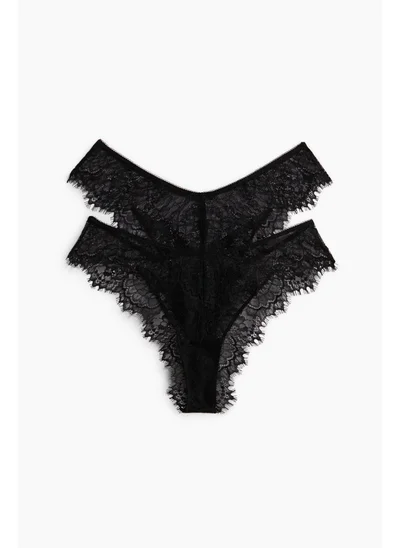 H&M 2-pack lace Brazilian briefs