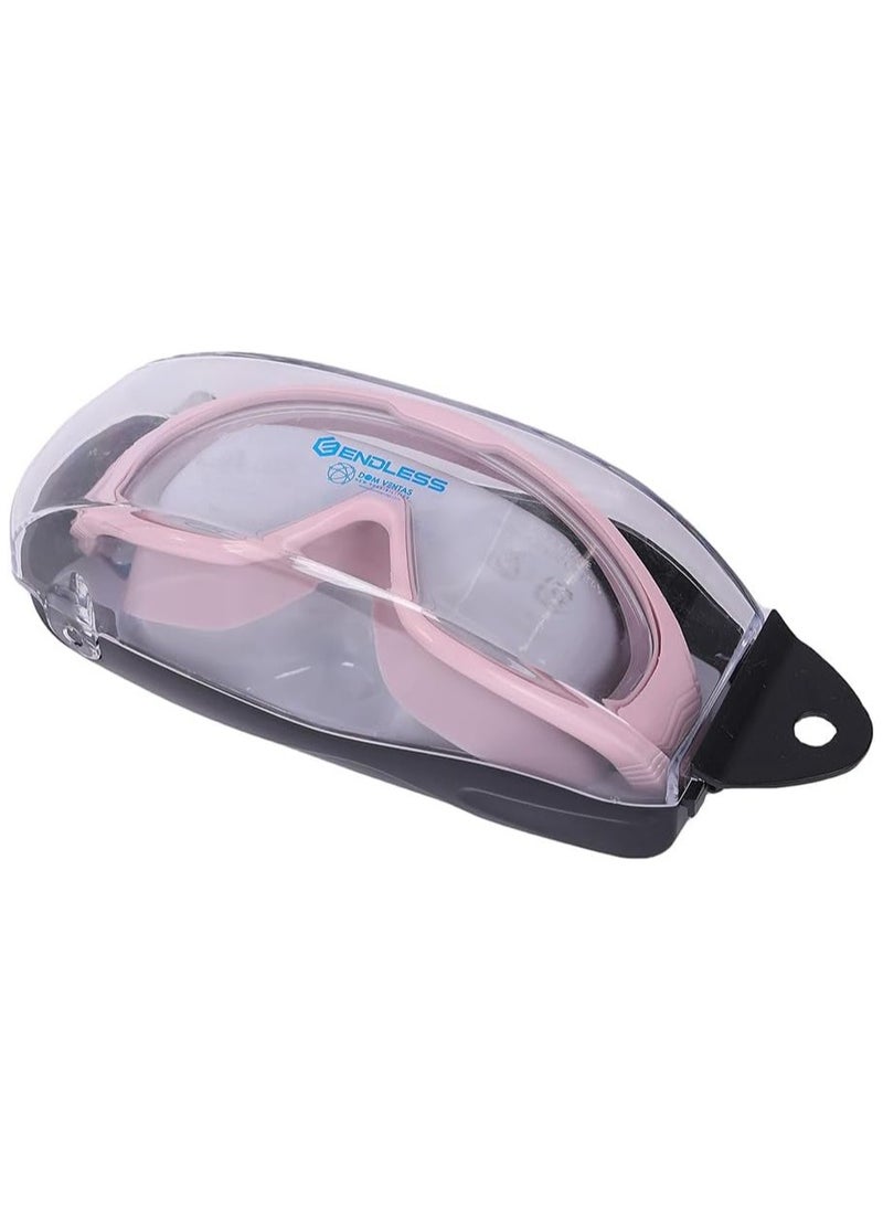 ENDLESS  Premium Swimming Goggle with Anti-Fog and UV Protection | Stylish Big Frame for more Visibility | Soft Silicone Gasket for Leak Proof | With Hard Case  - Image 1