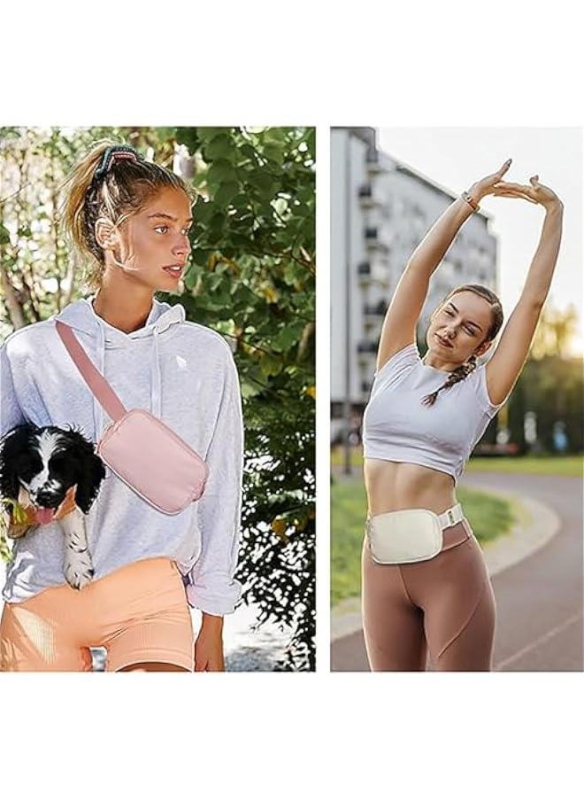HOOKOR Belt Bag Fanny Pack Crossbody Bags for Women Men, Everywhere, Water Resistant Waist Packs, Pink  - Image 5