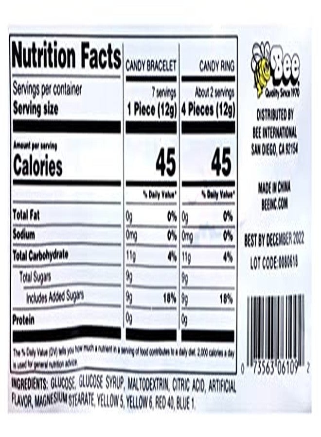 Bee Boo Bling Halloween Candy Jewelry - 16 Count Bracelets Rings 3.9 oz - Image 3